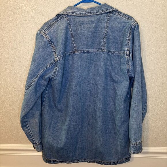 VTG Cabin Creek Jean Barn Coat Shacket Sz Medium Women's Thick Button Up - Picture 3 of 10